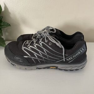 Merrell Bare Access GTX Womens Trail Running Hiking Shoes 10 Black Gray Silver